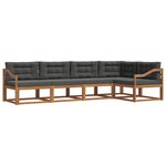 vidaXL Ensemble de canapés d'extérieur 5 pc Naturel et Anthracite