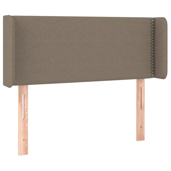 vidaXL Tête de lit avec oreilles Taupe 93x16x78/88 cm Tissu