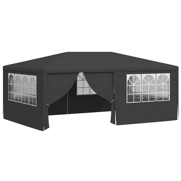 vidaXL Tente de réception et parois latérales 4x6 m Anthracite 90 g/m²
