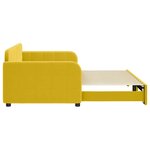 vidaXL Lit de jour avec lit gigogne jaune 90x200 cm velours
