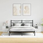 vidaXL Cabinet de chevet avec tiroir 2 Pièces Blanc 50 x 34 5 x 50 cm.