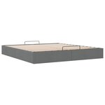 VidaXL Cadre de lit ottoman sans matelas gris foncé 200x200 cm tissu