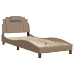 vidaXL Cadre de lit Viana sans matelas cappuccino 80x200 cm similicuir