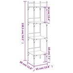 vidaXL Bibliothèque à 4 niveaux chêne 35x30x138 5 cm bois d'ingénierie