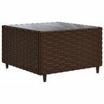 vidaXL Salon de jardin 10 Pièces avec coussins marron résine tressée