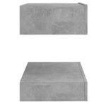 vidaXL Tables de chevet 2 Pièces Gris béton 60x35 cm Aggloméré