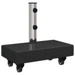vidaXL Pied de parasol Noir 45 x 25 x 45 cm Granit  Acier