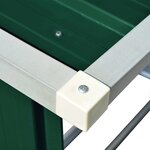 vidaXL Abri de stockage de bois Acier galvanisé 163x83x154 cm Vert