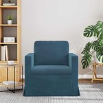 vidaXL Canapé Bleu 78 x 78 x 80 cm Velours