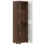 vidaXL Haut Armoire avec étagère FLORIN Chêne brun 60 x 35 x 182 cm