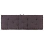vidaXL Coussin de plancher de palette Coton 120x40x7 cm Anthracite