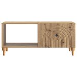 vidaXL Table basse Chêne artisanal 90 x 50 x 40 cm Bois d'ingénierie