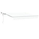 vidaXL Auvent rétractable Blanc 350 x 250 cm Polyester