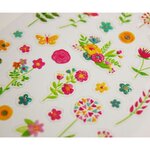 Stickers Fleurs colorés - Paillettes - 1 8 cm