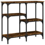 vidaXL Table console chêne fumé 80x29x75 cm bois d'ingénierie