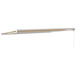 vidaXL Auvent rétractable jaune et blanc 5x3 m tissu et aluminium