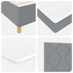 vidaXL Lit à ressorts avec matelas gris clair 140x200 cm tissu