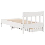 vidaXL Cadre de lit sans matelas blanc 75x190 cm bois de pin massif