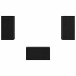 vidaXL Ensemble meuble TV Montage mural Chêne noir Bois d'ingénierie