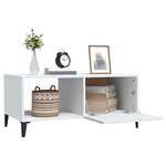 vidaXL Table basse blanc 90x50x40 cm bois d'ingénierie