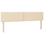 vidaXL Tête de lit à LED Crème 180x5x78/88 cm Tissu