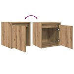 vidaXL Tables de chevet murales 2 Pièces chêne artisanal 38x34x40 cm
