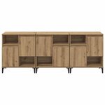 vidaXL Buffets 3 Pièces Chêne artisanal 60 x 35 x 70 cm Bois d'ingénierie