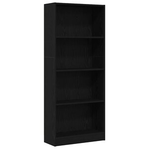 vidaXL Étagère Chêne noir 60 x 24 x 143 cm Bois d'ingénierie