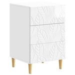 vidaXL Table de chevet Blanc brillant 43 x 39 5 x 66 5 cm