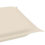 vidaXL Chaise longue à bascule avec coussin Bois de teck solide