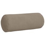 vidaXL Coussins d'accent 2 Pièces Taupe Ø 15 x 40 cm Tissu en microfibre