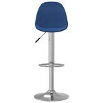 vidaXL Tabourets de bar lot de 2 bleu tissu
