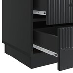 vidaXL Cabinet de chevet Noir 43 x 41 x 63 5 cm Bois d'ingénierie