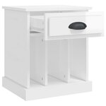 vidaXL Tables de chevet 2 Pièces blanc brillant 43x36x50 cm