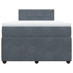 vidaXL Sommier à lattes de lit et matelas gris foncé 120x190cm velours