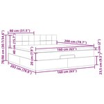 VidaXL Cadre de lit ottoman avec matelas gris foncé 160x200cm tissu