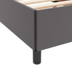 vidaXL Cadre de lit avec matelas Gris 100 x 200 cm Faux cuir