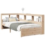 vidaXL Lit bibliothèque sans matelas 90x200 cm bois de pin massif