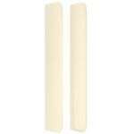 vidaXL Tête de lit avec oreilles Crème 203x16x118/128 cm Similicuir