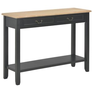 vidaXL Table console Noir 110x35x80 cm Bois