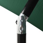 vidaXL Parasol à 3 niveaux avec mât en aluminium Vert 2 m