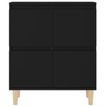 vidaXL Buffets 3 Pièces noir 60x35x70 cm bois d'ingénierie