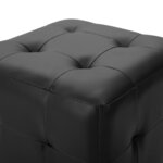 vidaXL Poufs 2 Pièces Noir 30 x 30 x 30 cm Similicuir