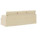 vidaXL Canapé Crème 201 x 80 x 85 cm tissu