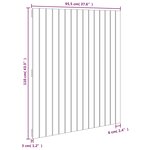 vidaXL Tête de lit murale Noir 95 5x3x110 cm Bois massif de pin
