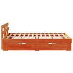 vidaXL Cadre de lit Marron cire 120 x 200 cm Bois massif en pin