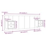 vidaXL Tête de lit avec armoires Blanc Bois d'ingénierie