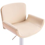 vidaXL Tabouret de bar Crème Similicuir