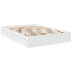 vidaXL Cadre de lit avec tiroirs sans matelas blanc 120x190 cm