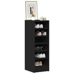 vidaXL Armoire à chaussures Noir 31 5x35x90 cm Bois d'ingénierie